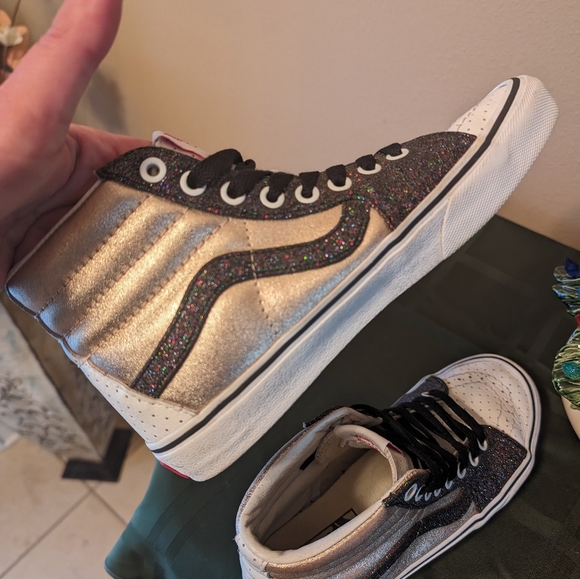 Vans Customs Gold and Glitter Hi - Picture 5 of 8